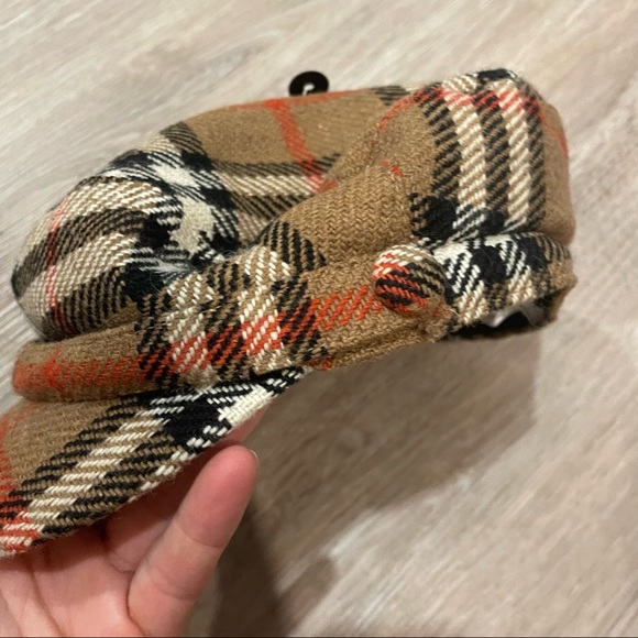 Vintage paperboy or newsboy brown plaid hat - Picture 4 of 7
